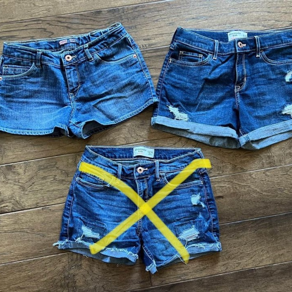 Girl’s Abercrombie Kids and Levi Jean Shorts